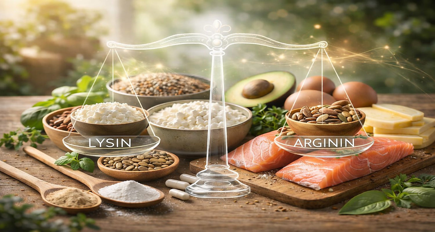 Lysin und Arginin: Warum das Aminosäure-Gleichgewicht wichtig sein kann